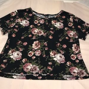 Rue21 floral cropped tee